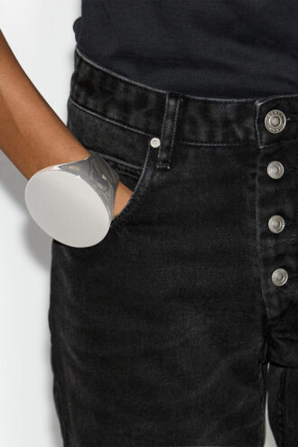 Quincy Cuff Bracelet in Silver-Finish Brass