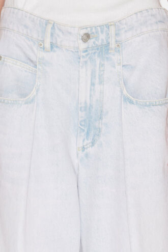 Rachelle Pleated Loose Fit Denim Jeans