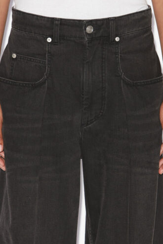Rachelle Pleated Loose Fit Denim Jeans