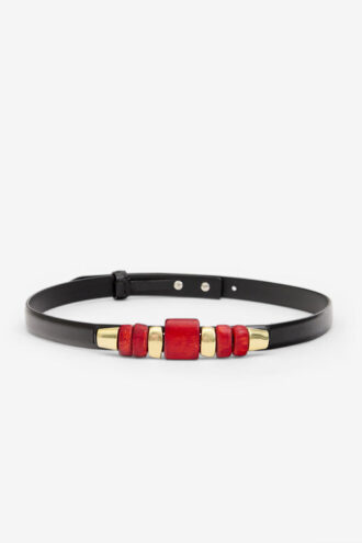 Raissa Leather Jewel Belt