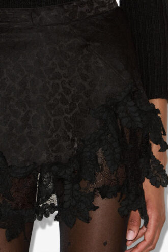 Reana Short Silk Lace Skirt