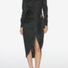 Reilly Striped Virgin Wool Sheath Skirt