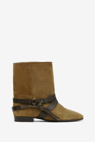 Rejen Flat Suede Leather Ankle Boots