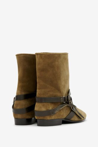 Rejen Flat Suede Leather Ankle Boots