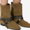 Rejen Flat Suede Leather Ankle Boots