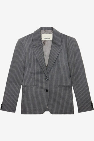 Reva Striped Virgin Wool Suit Jacket