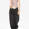 Revon Strappy Gathered Printed Silk Top