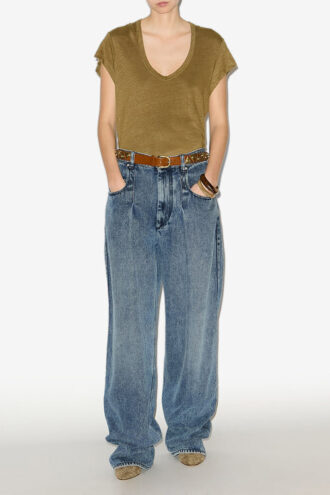 Rodayna Pleated Denim Jeans