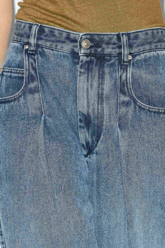 Rodayna Pleated Denim Jeans