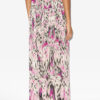 Rolande Gathered Printed Silk Skirt