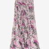 Rolande Gathered Printed Silk Skirt