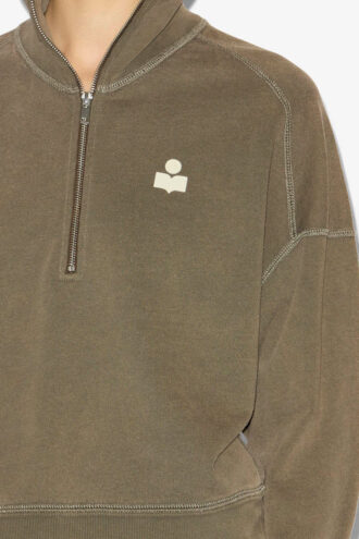 Ross Cotton Zip-Up Collar Sweatshirt