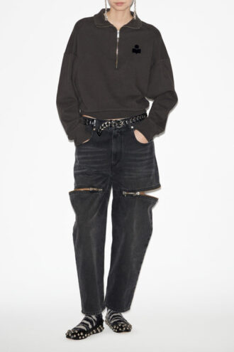 Ross Short Cotton Stand-Up Collar Sweatshirt