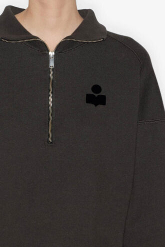 Ross Short Cotton Stand-Up Collar Sweatshirt
