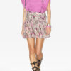 Roumi Gathered Printed Silk Skirt