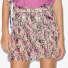 Roumi Gathered Printed Silk Skirt