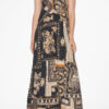 Sabba Long Strappy Bandana Print Dress