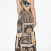 Sabba Long Strappy Bandana Print Dress