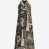 Sabba Long Strappy Bandana Print Dress