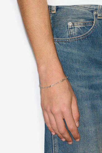 Sachi Chain Bracelet in Silver-Finish Brass
