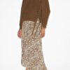 Sakura Long Printed Silk Skirt