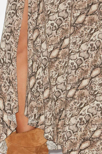 Sakura Long Printed Silk Skirt