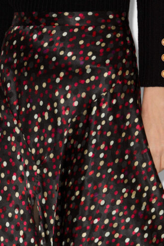 Sakura Long Printed Silk Skirt