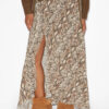 Sakura Long Printed Silk Skirt