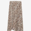 Sakura Long Printed Silk Skirt