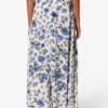 Sakura Long Printed Stretch Silk Skirt