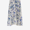 Sakura Long Printed Stretch Silk Skirt