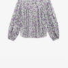 Salika Printed and Gathered Cotton Voile Blouse