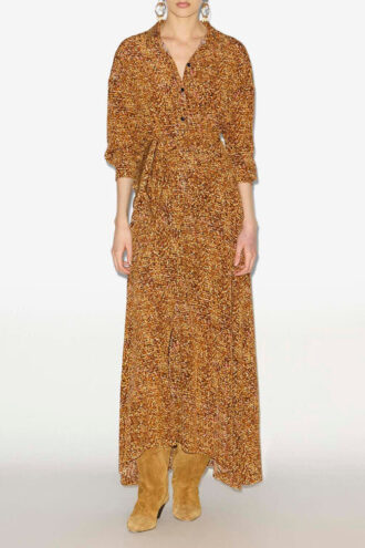 Samantha Long Crepe Shirt Dress