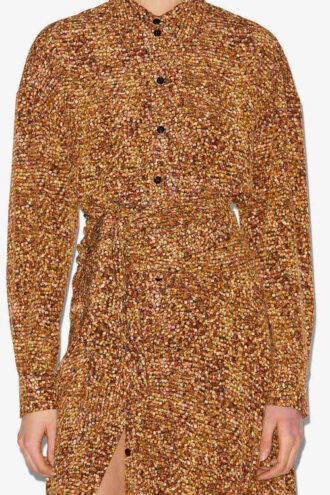 Samantha Long Crepe Shirt Dress