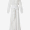 Samantha Long Crepe Shirt Dress