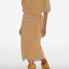 Sandrina Long Draped Jersey Sweatshirt Dress