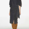 Sandrina Long Draped Jersey Sweatshirt Dress