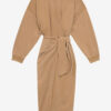 Sandrina Long Draped Jersey Sweatshirt Dress