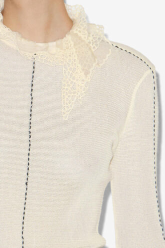 Sarah Long-Sleeve Fine Knit Top