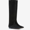 Sayla Flat-Heeled Suede Leather Boots