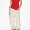 Sebani Asymmetrical Plain-Colored Cotton T-Shirt