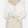 Seila Flowing Blouse with Lace and Ruffles