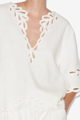 Shana Openwork Embroidery Top