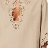 Shana Tunic Style Openwork Cotton Top