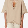Shana Tunic Style Openwork Cotton Top