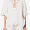 Shana Tunic Style Openwork Cotton Top