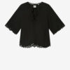 Shana Tunic Style Openwork Cotton Top