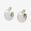 Shiny Crescent Convex Hoop Earrings