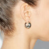 Shiny Crescent Convex Hoop Earrings