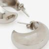 Shiny Crescent Convex Hoop Earrings